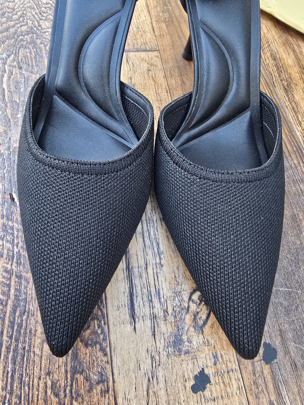 Cosy Island Black Pointed Toe Ankle Strapped Stiletto Heels Women Size 7 - Picture 9 of 16